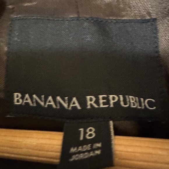 Banana Republic Poly Wool Tan/Olive Riding Jacket Size 18 Never Worn - Picture 2 of 3